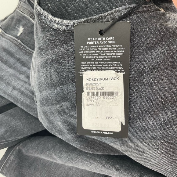 Hudson Jeans Holly High Rise Straight in Washed Black Size 33 NWT - Picture 10 of 10